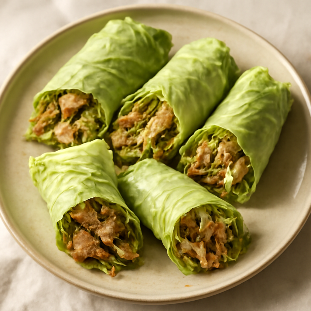 Japanese Chicken and Cabbage Salad Wraps