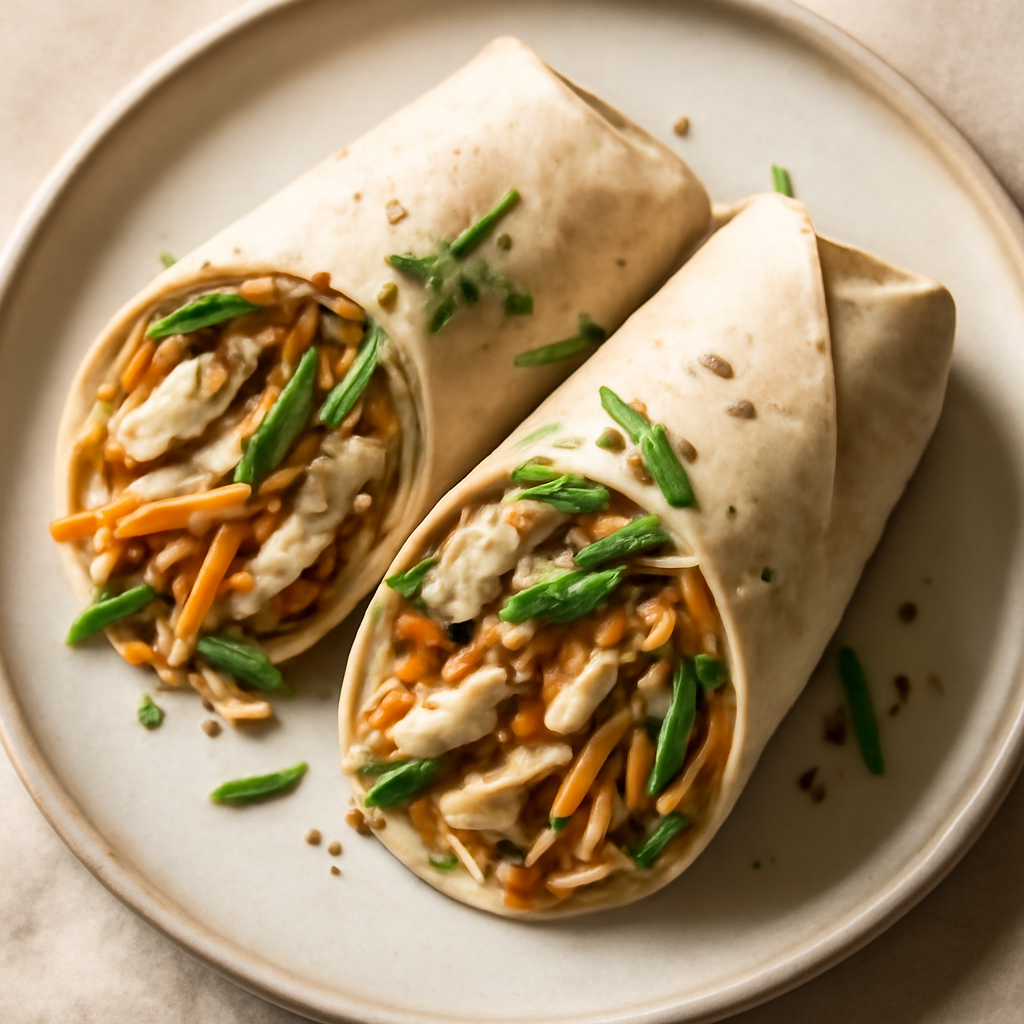 Japanese Chicken Udon Salad Wraps