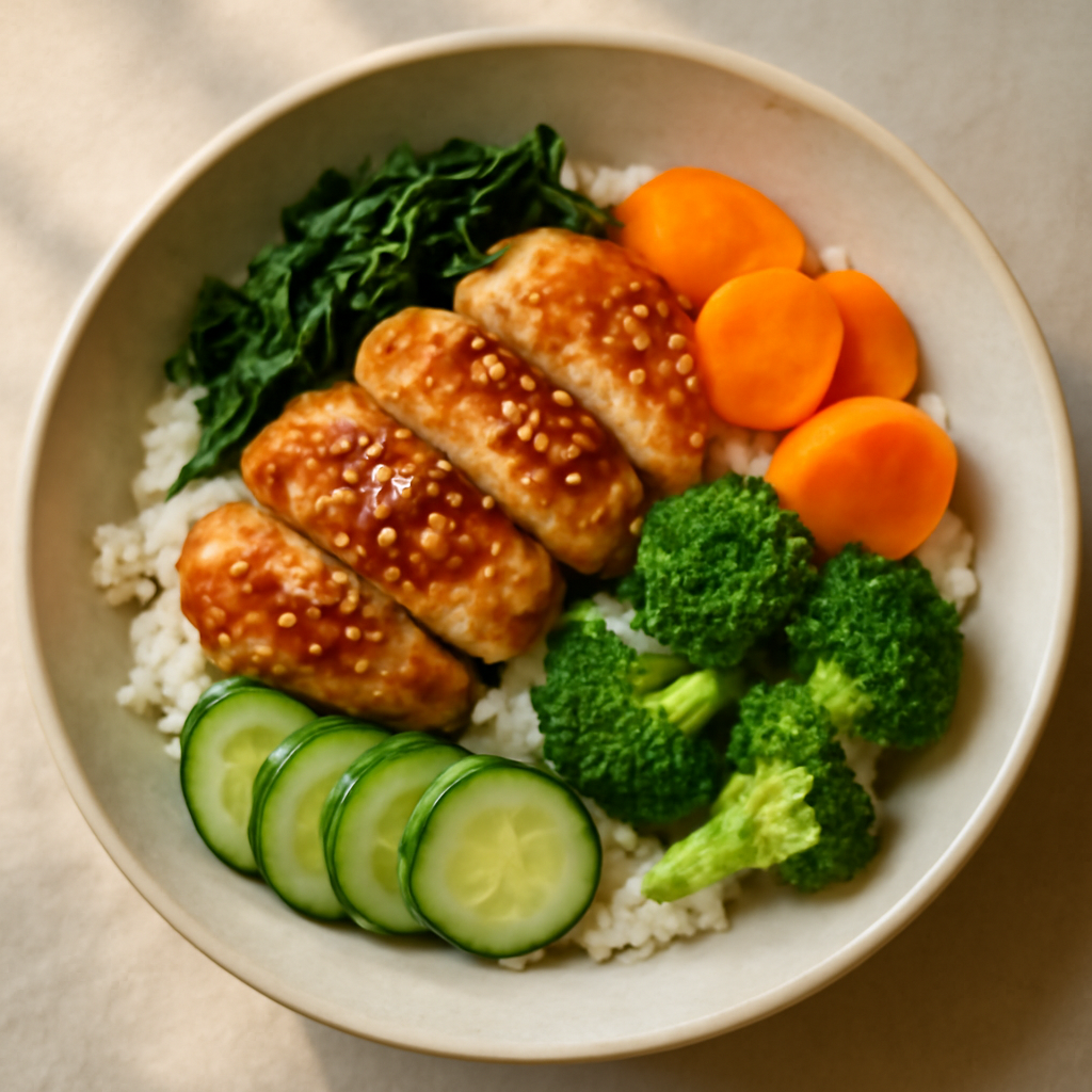 Japanese Chicken & Vegetable Rice Bowl