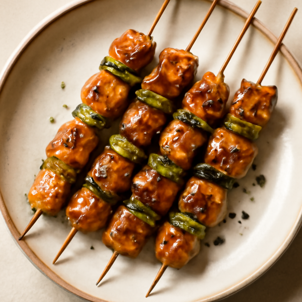 Japanese Keto Chicken Yakitori Skewers