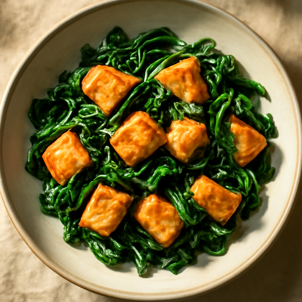 Japanese Keto Salmon & Spinach Stir-Fry