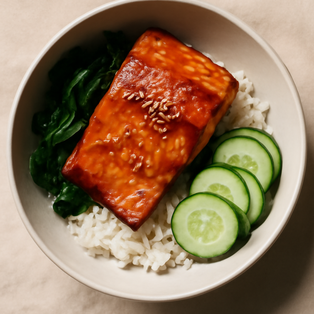 Japanese Miso Salmon Bowl