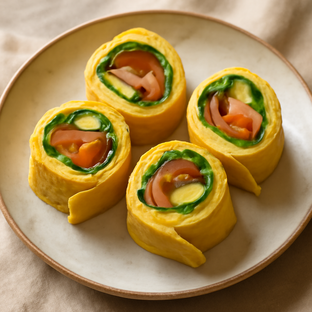 Japanese Tamago Wraps with Avocado and Smoked Salmon