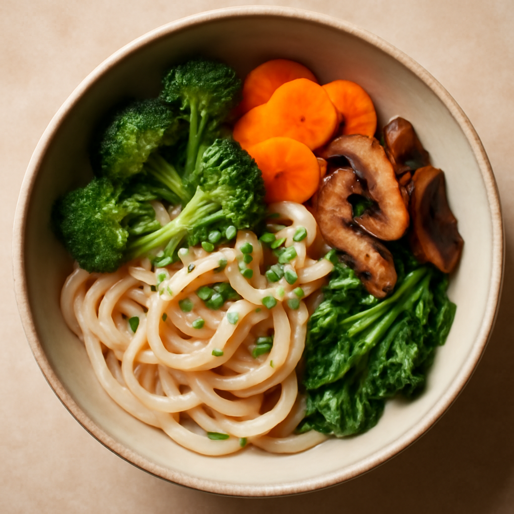 Japanese Vegetable Udon Noodle Bowl