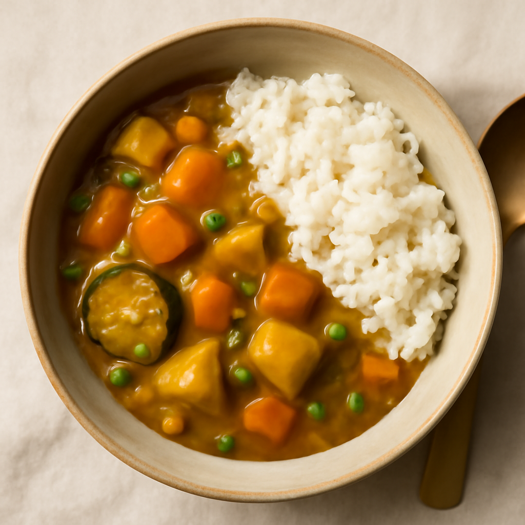 Vegetarian Japanese Curry Rice Bowl