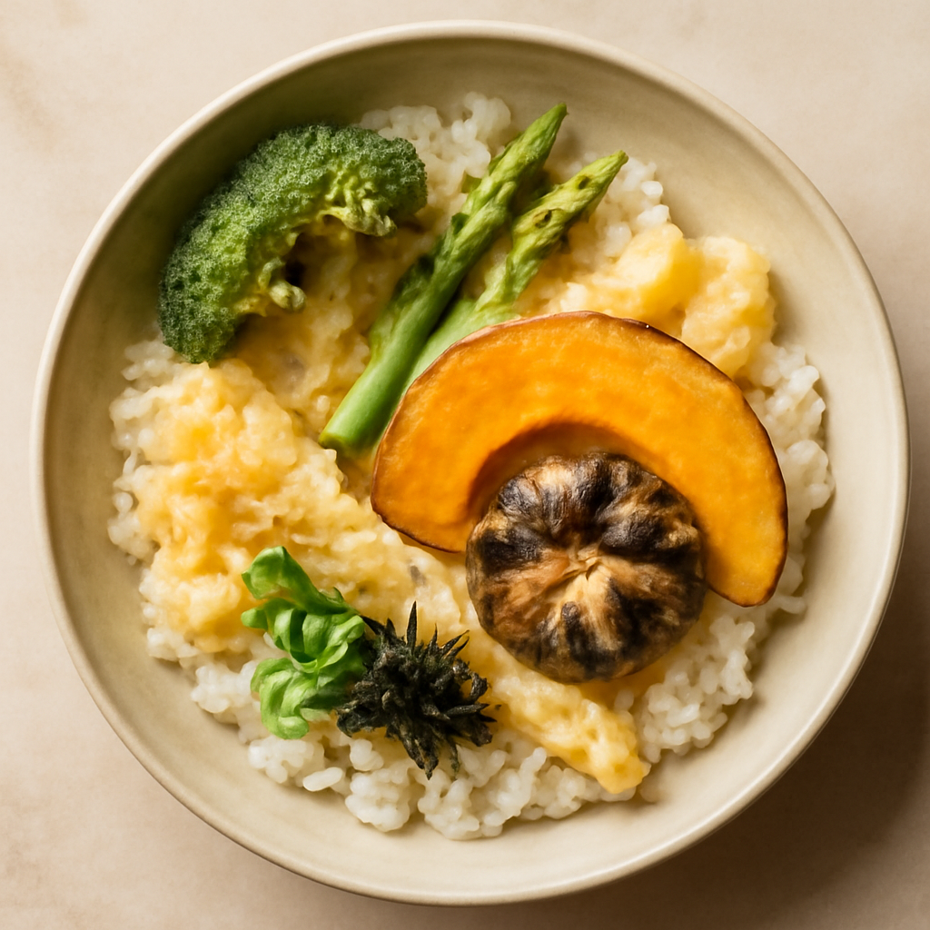 Vegetarian Japanese Tempura Rice Bowl