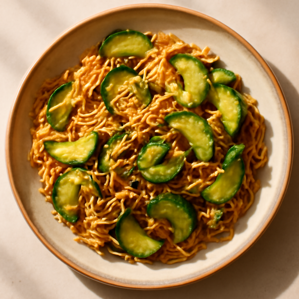 Korean Cucumber and Sesame Noodle Salad