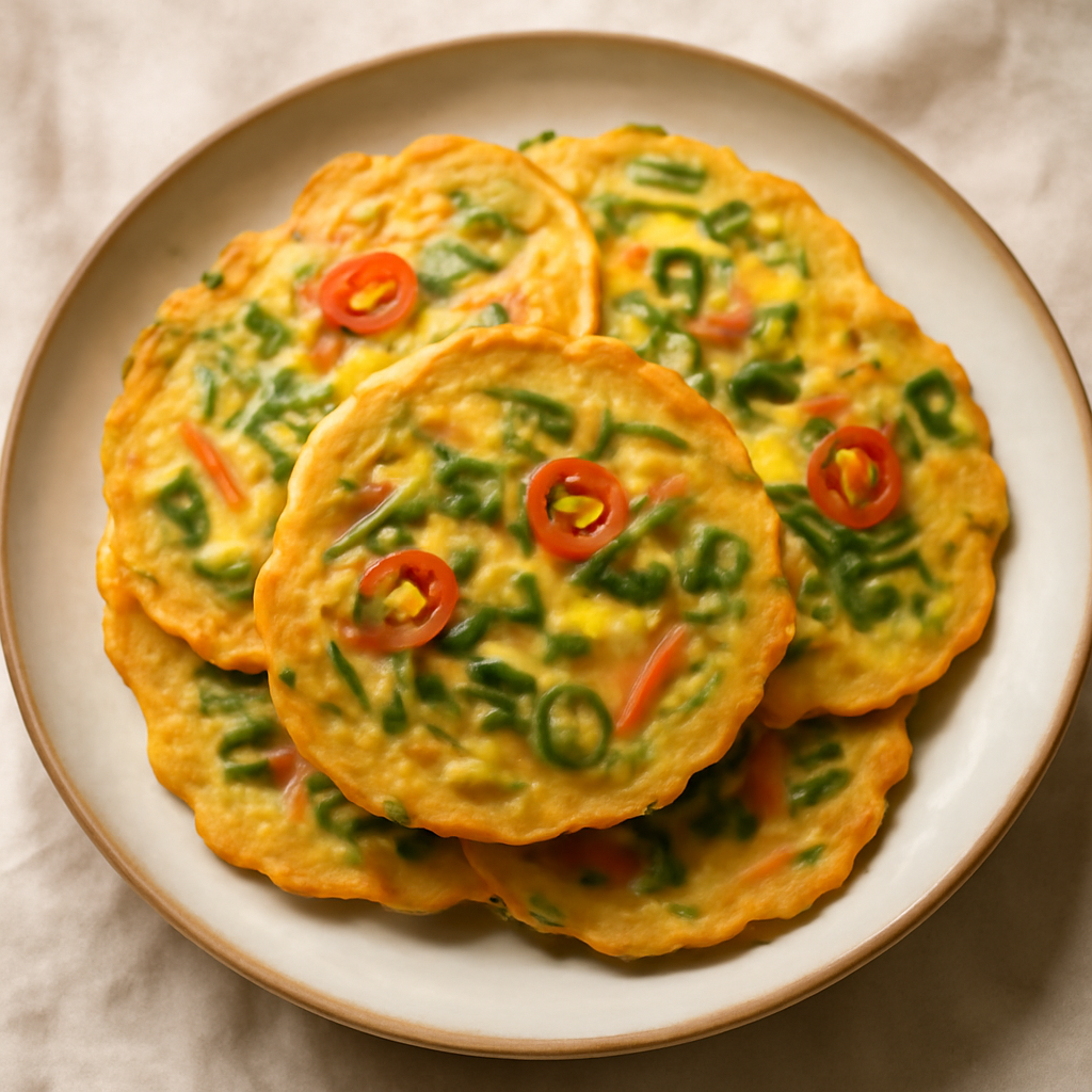 Korean Savory Egg Pancakes (Gyeran Banchan)