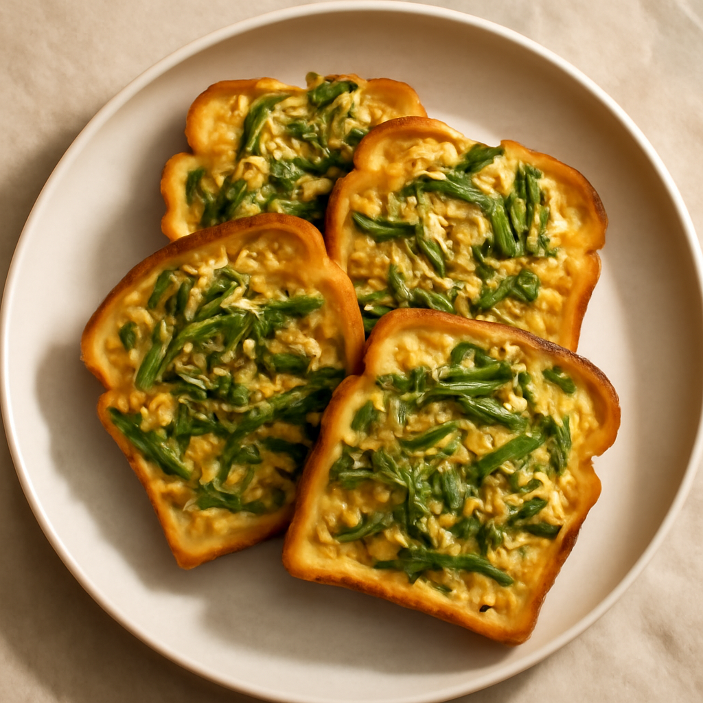 Korean Scallion Egg Toasts