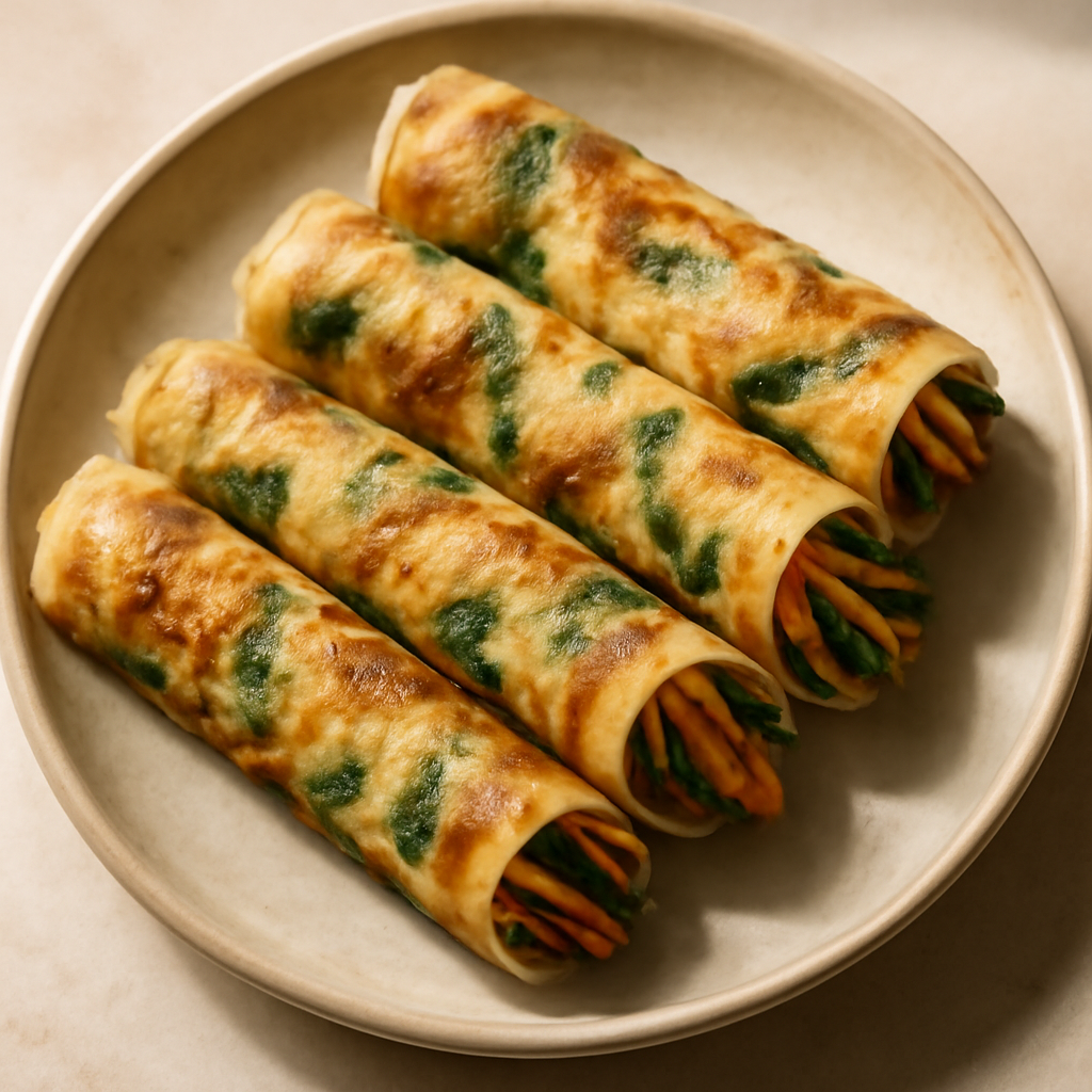 Korean Scallion Pancake Rolls (Pajeon Wraps)