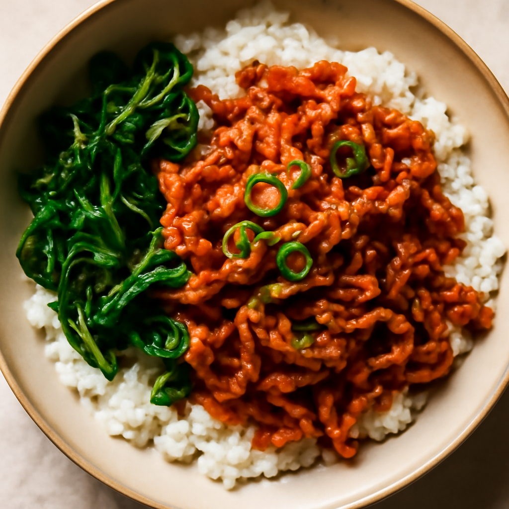 Korean Spicy Garlic Pork Bowls