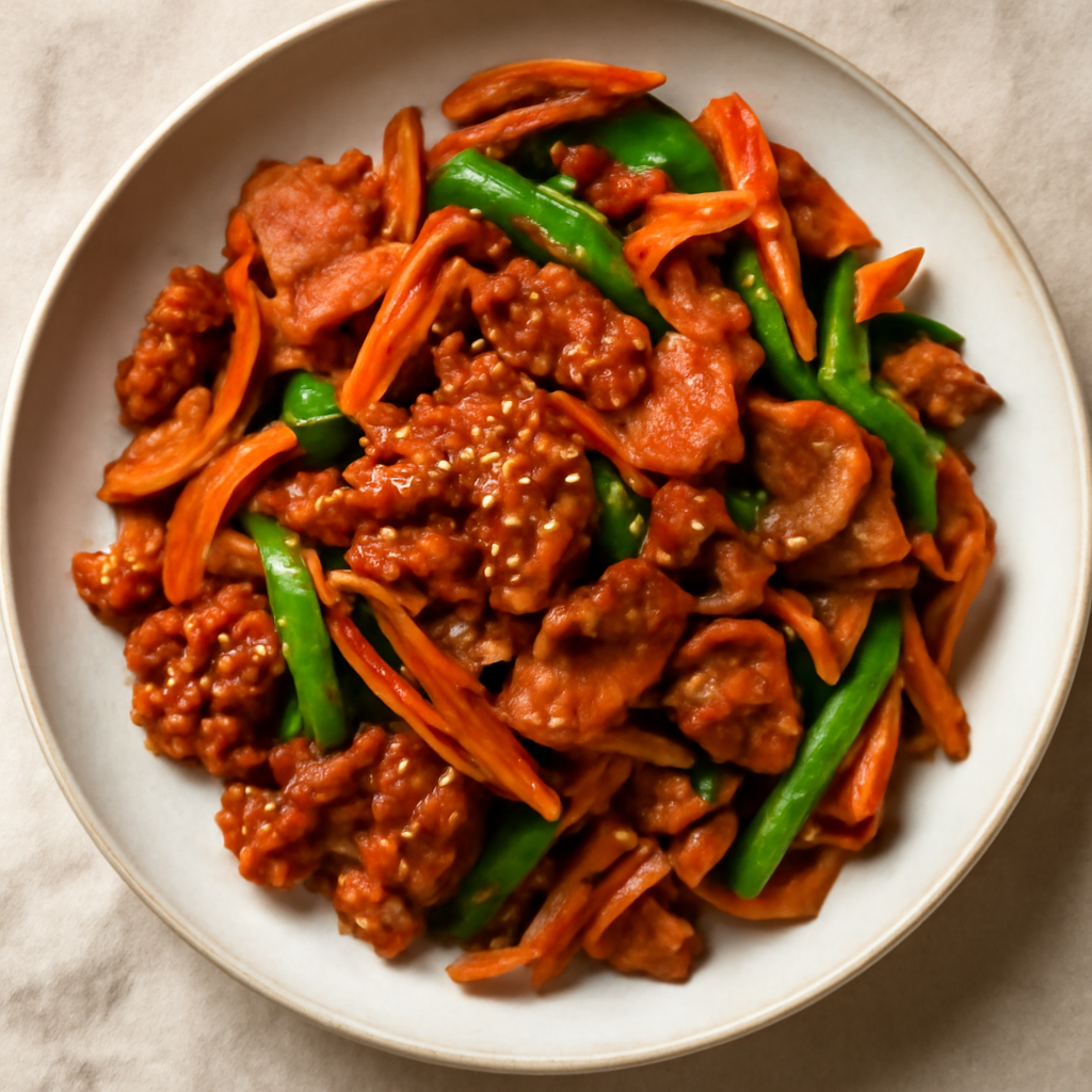 Korean Spicy Garlic Pork Stir-Fry (Paleo)
