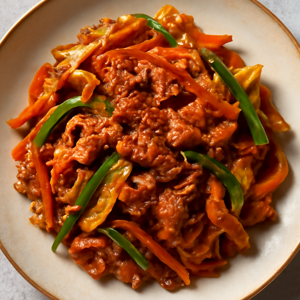 Korean Spicy Pork & Vegetable Stir-Fry