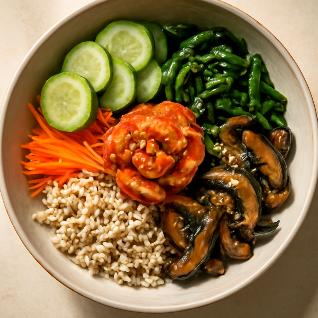 Vegan Kimchi Bibimbap Bowl