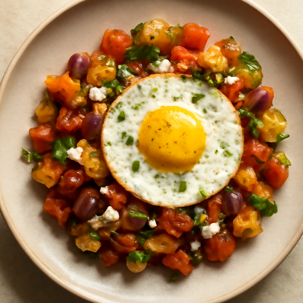 Mediterranean Egg and Veggie Breakfast Hash