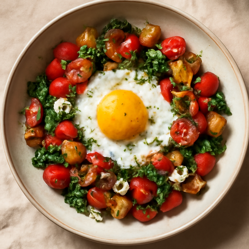 Mediterranean Egg & Veggie Breakfast Skillet
