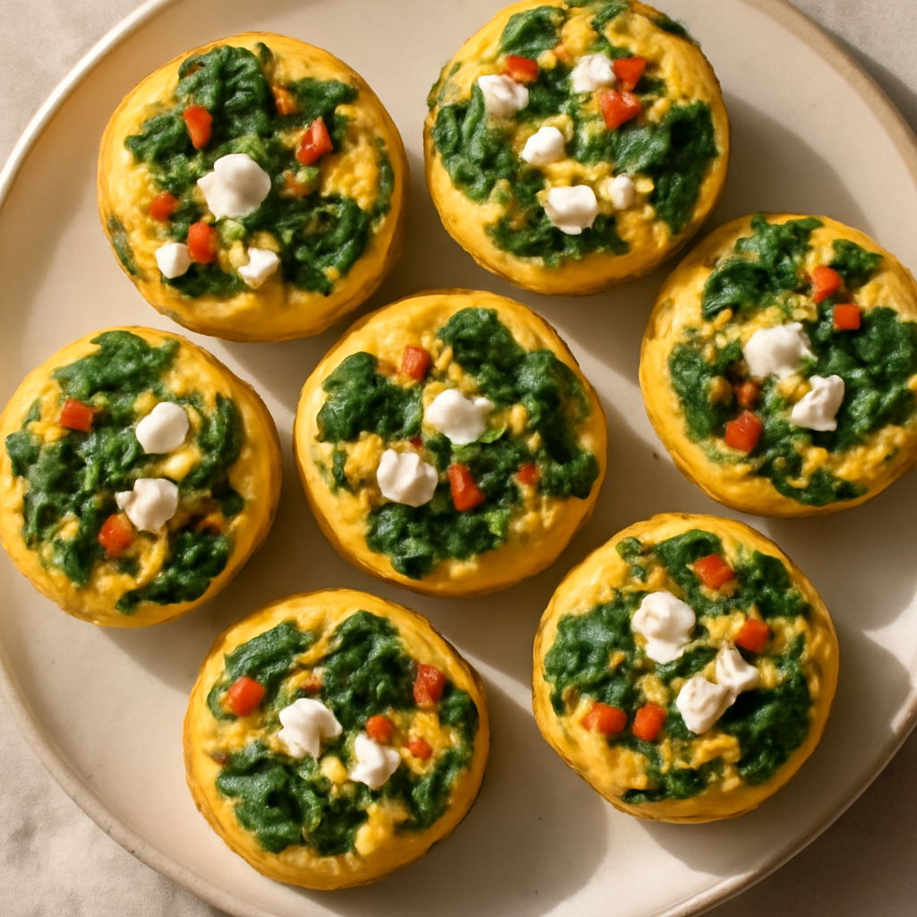 Mediterranean Spinach and Feta Egg Muffins