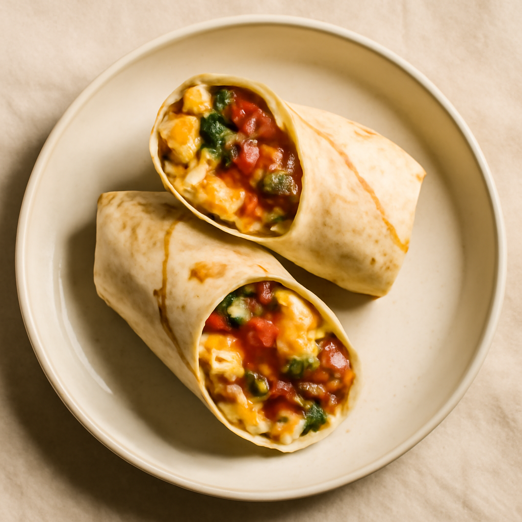 Mexican Breakfast Egg and Salsa Wraps