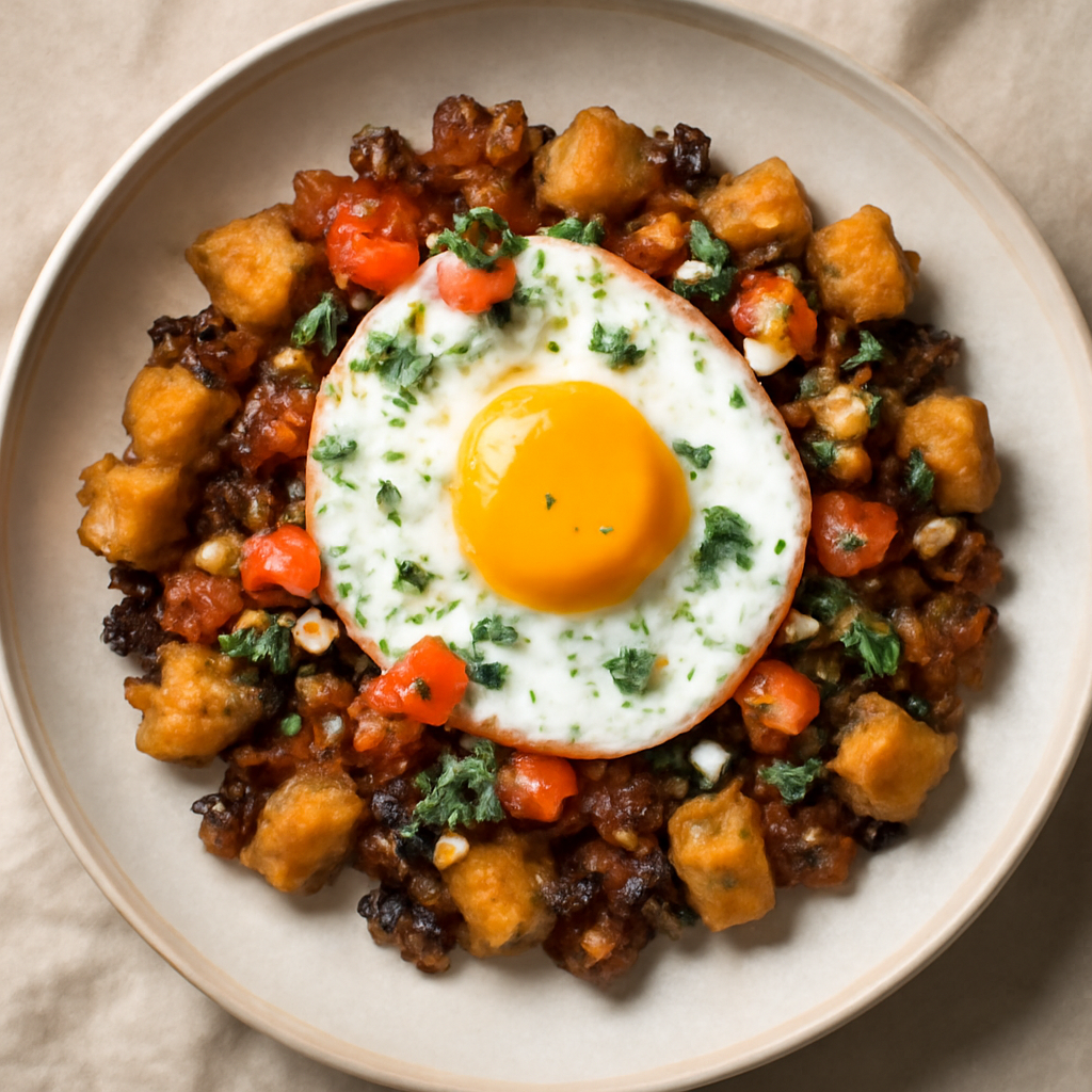 Mexican Breakfast Potato and Egg Hash