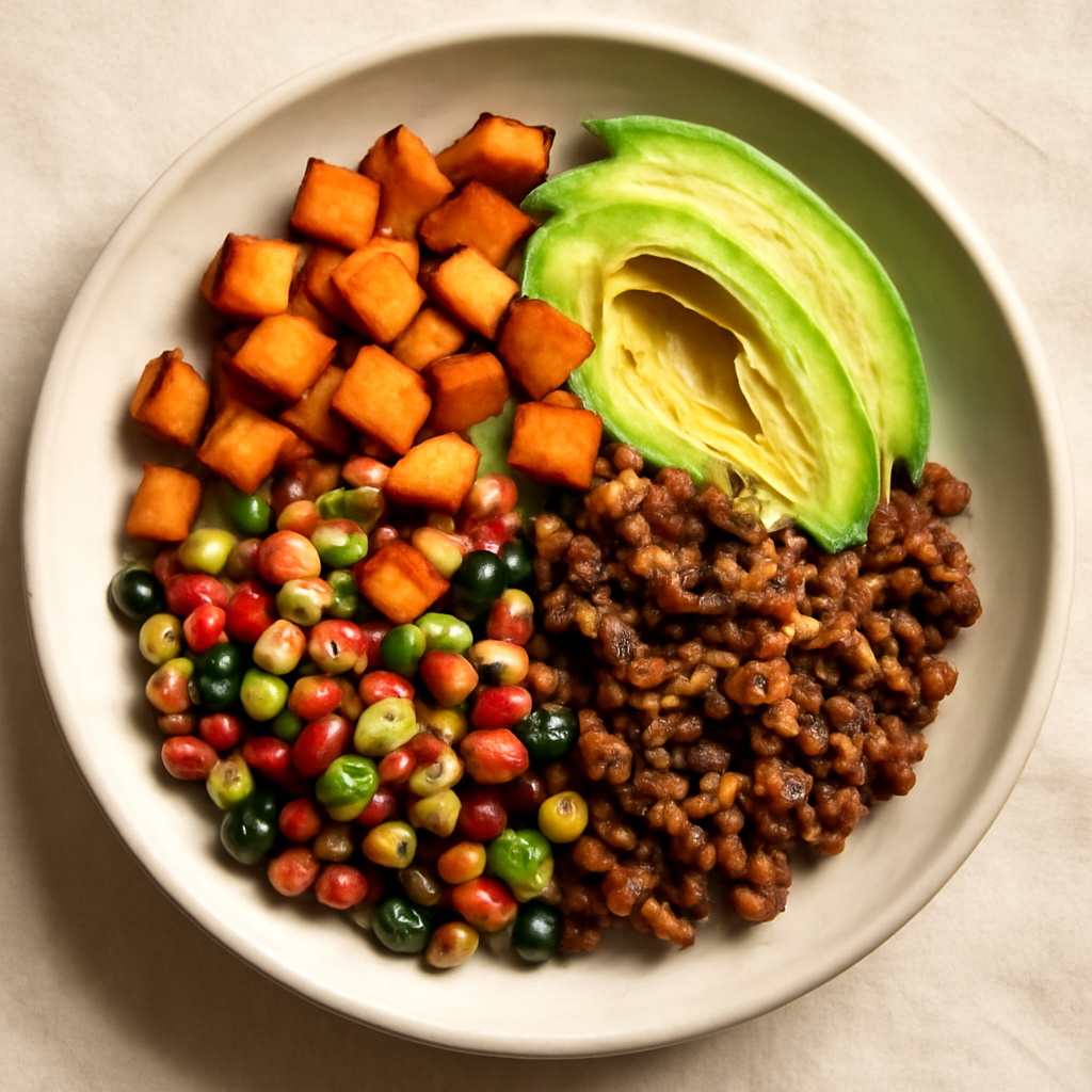 Mexican Paleo Sweet Potato & Avocado Bowl