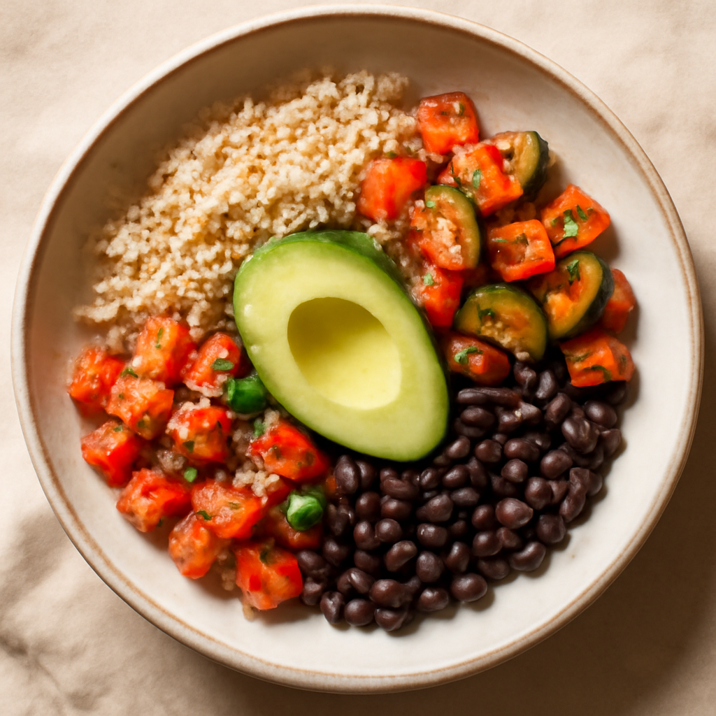 Mexican Quinoa & Roasted Veggie Bowl