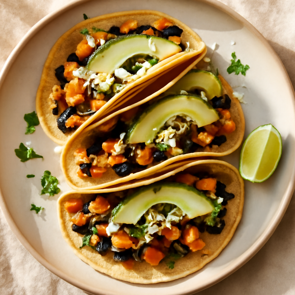 Mexican Sweet Potato & Black Bean Tacos