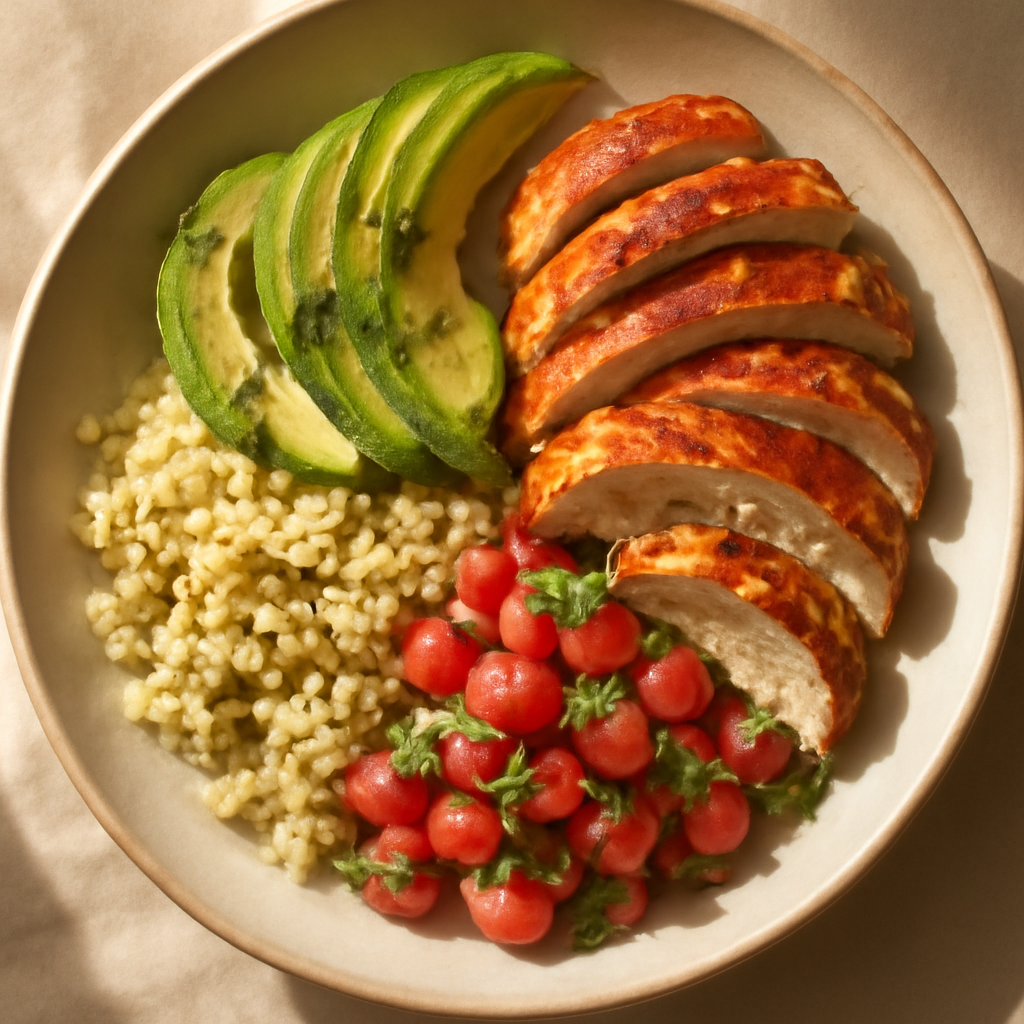 Paleo Mexican Chicken & Avocado Bowl