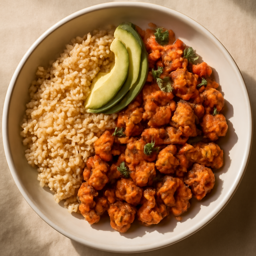 Spicy Chicken & Cauliflower Rice Bowl