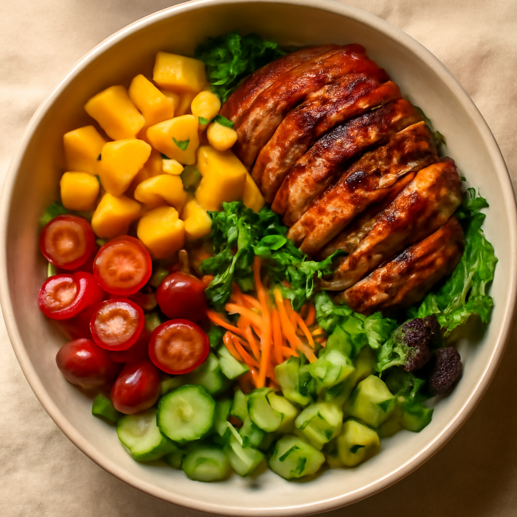 Spicy Mango Chicken Salad Bowl