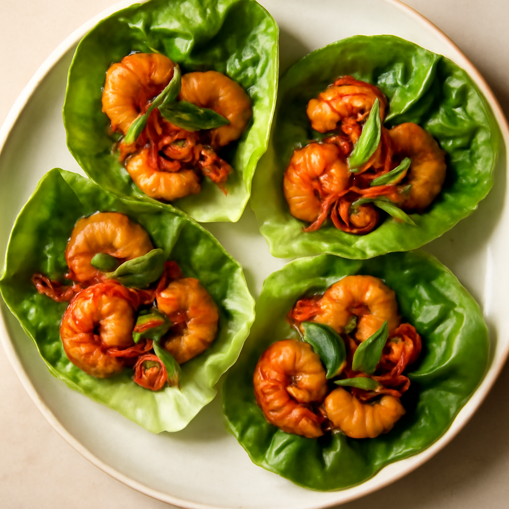 Thai Basil Shrimp Wraps