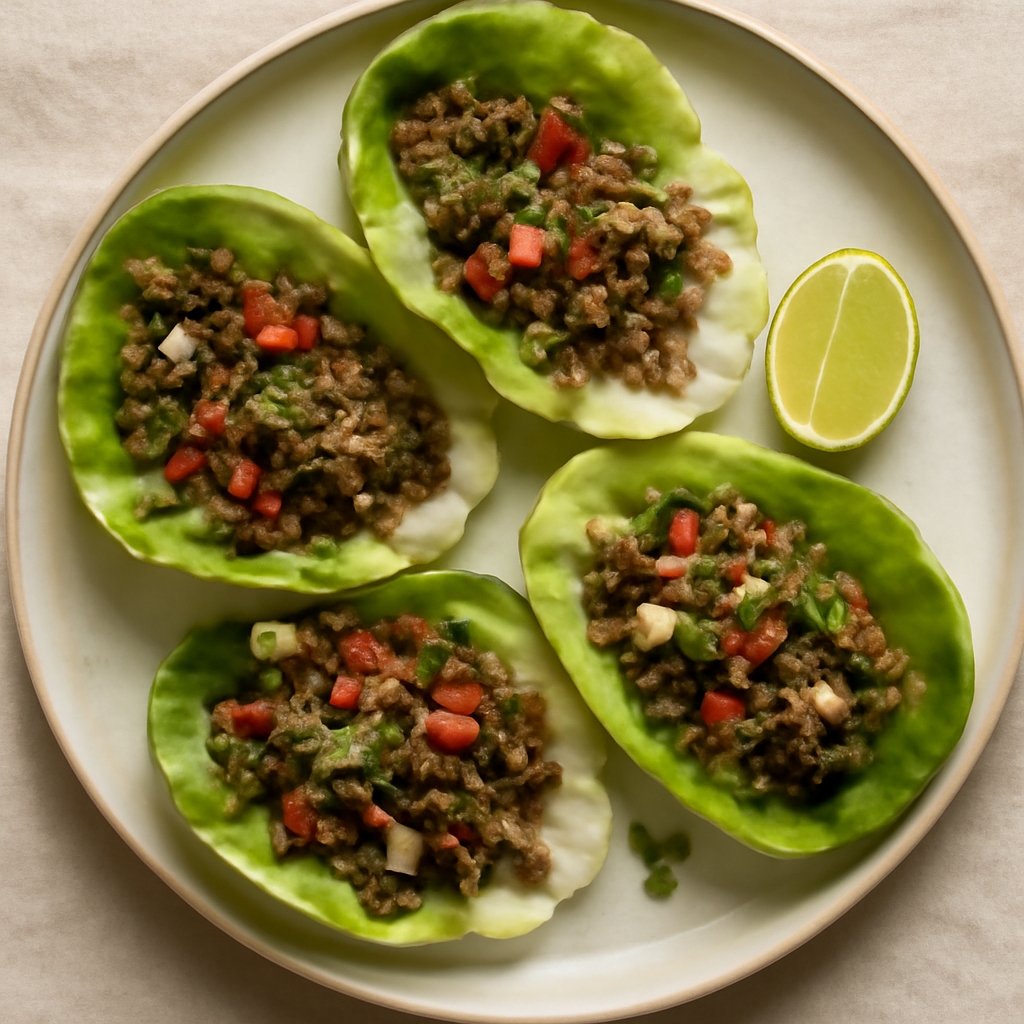 Thai Keto Beef Lettuce Wraps