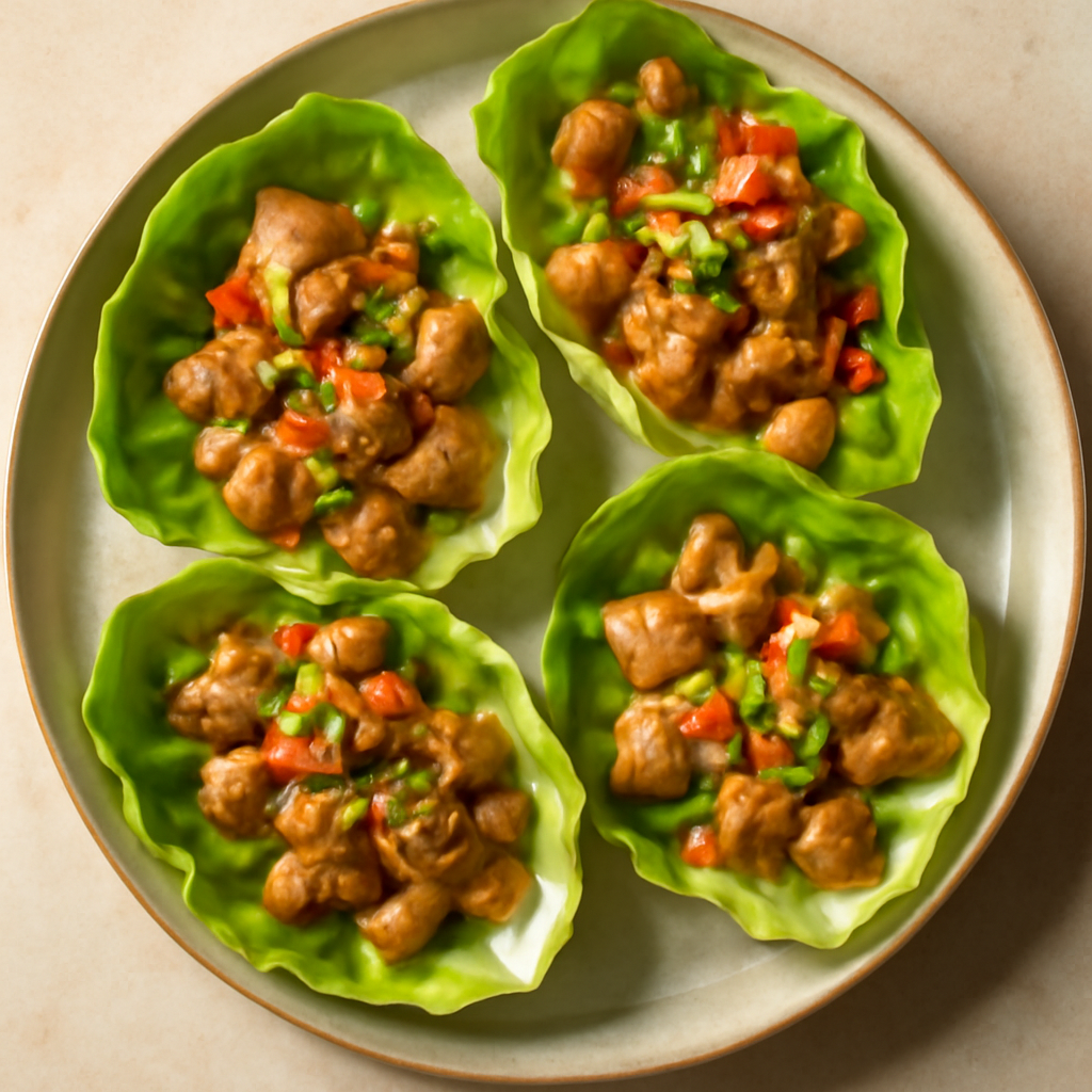 Thai Keto Chicken Lettuce Wraps