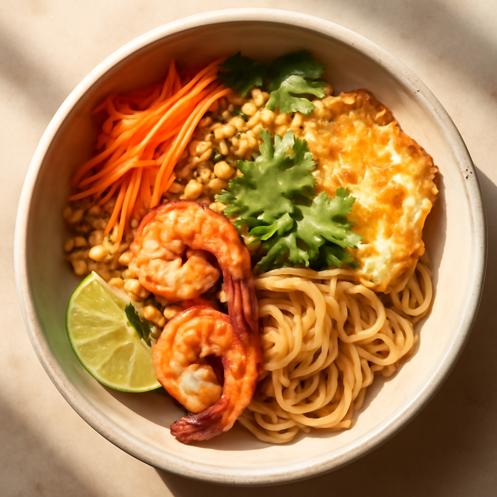 Thai Pescatarian Breakfast Noodle Bowl