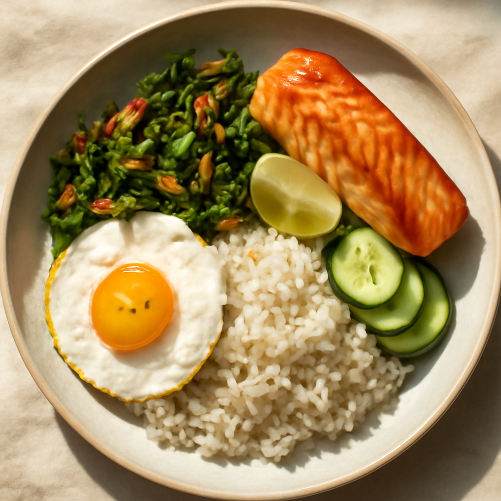Thai Pescatarian Breakfast Rice Bowl