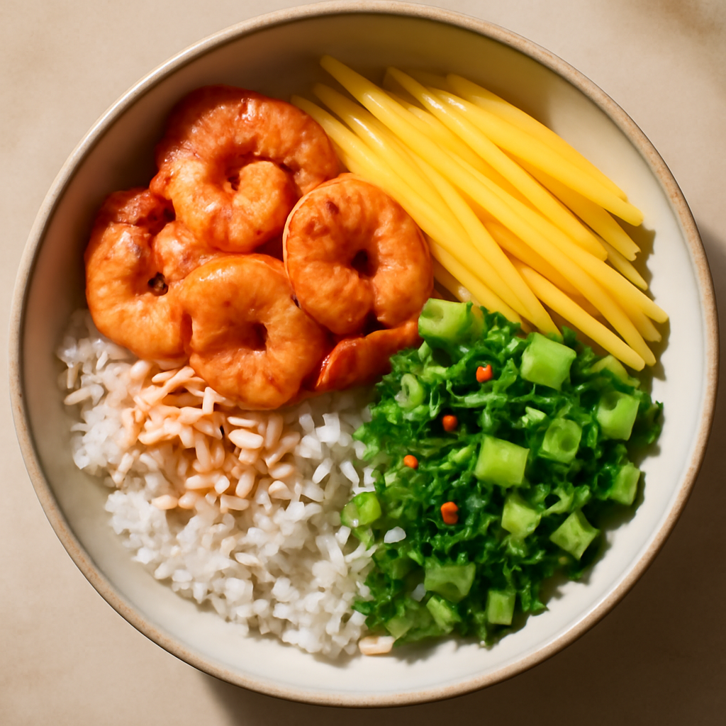 Thai Shrimp and Mango Rice Bowl