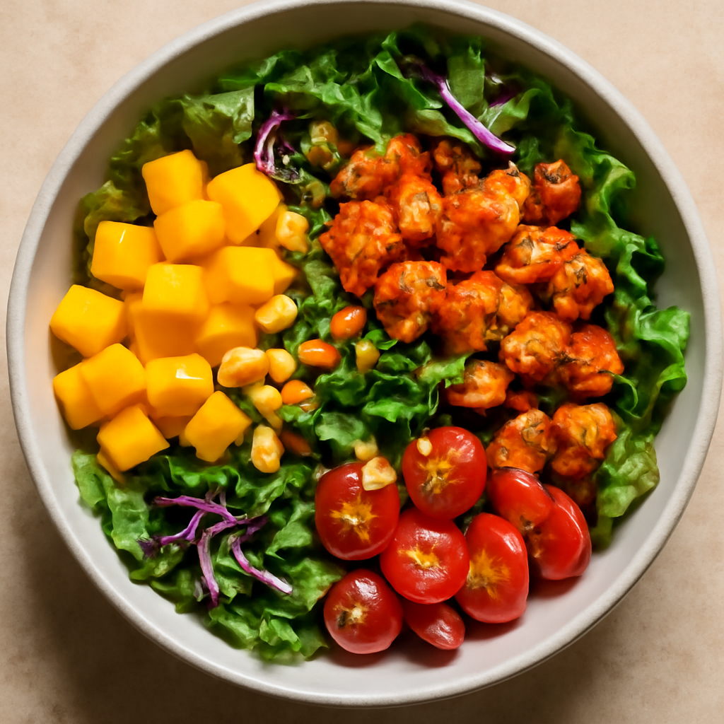 Thai Spicy Mango Chicken Salad Bowls