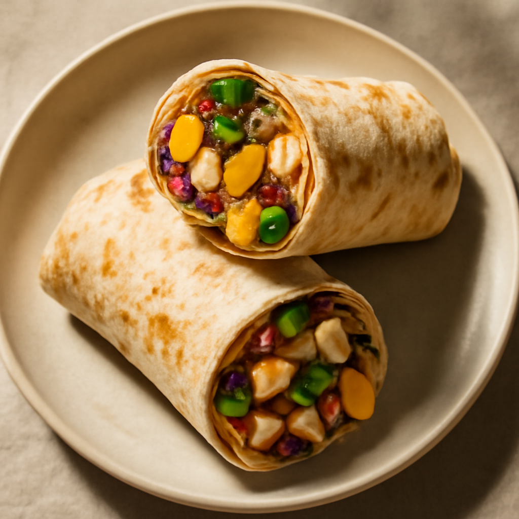 Thai Spicy Mango Chicken Wraps
