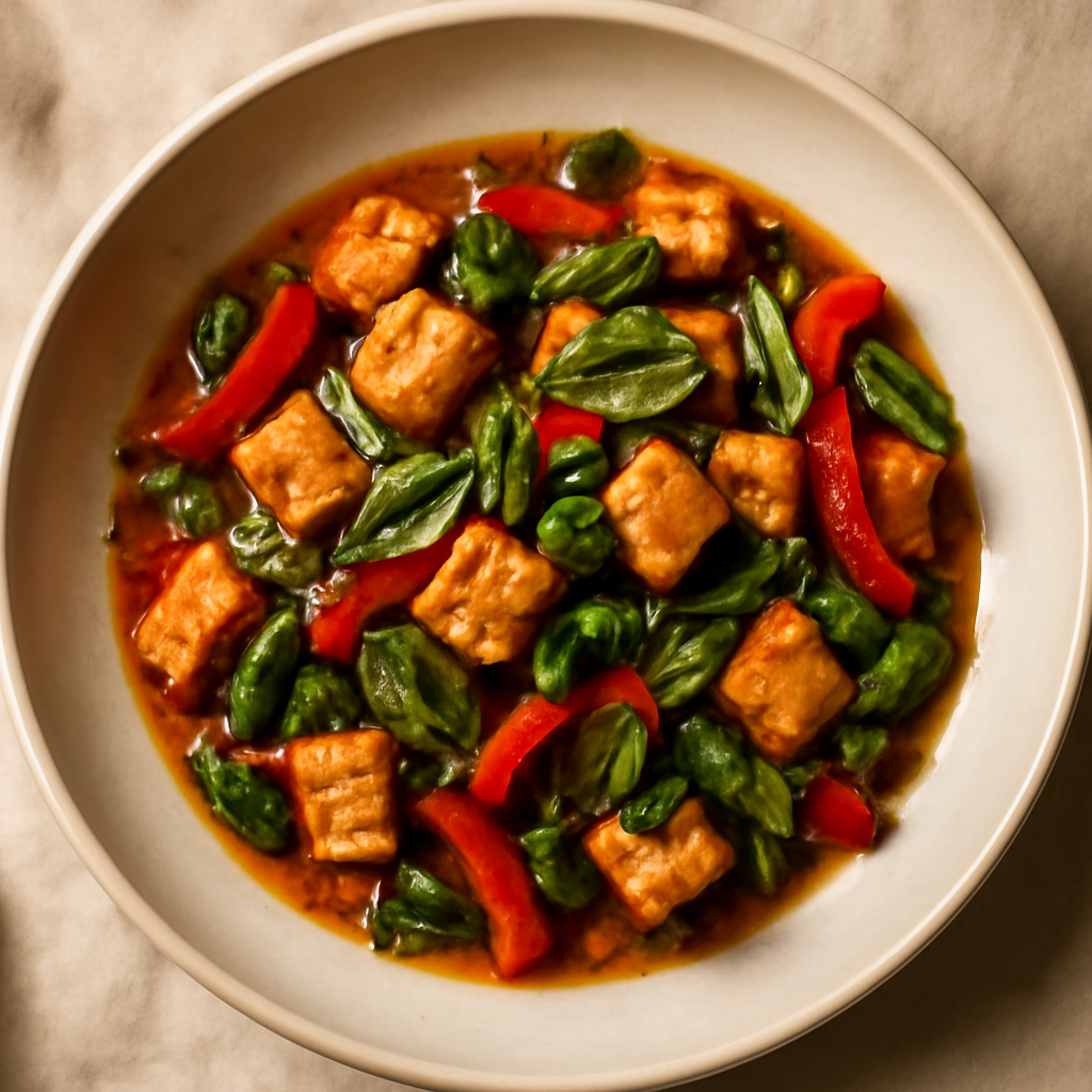 Thai Vegetarian Basil Stir-Fry (Pad Krapow Tofu)