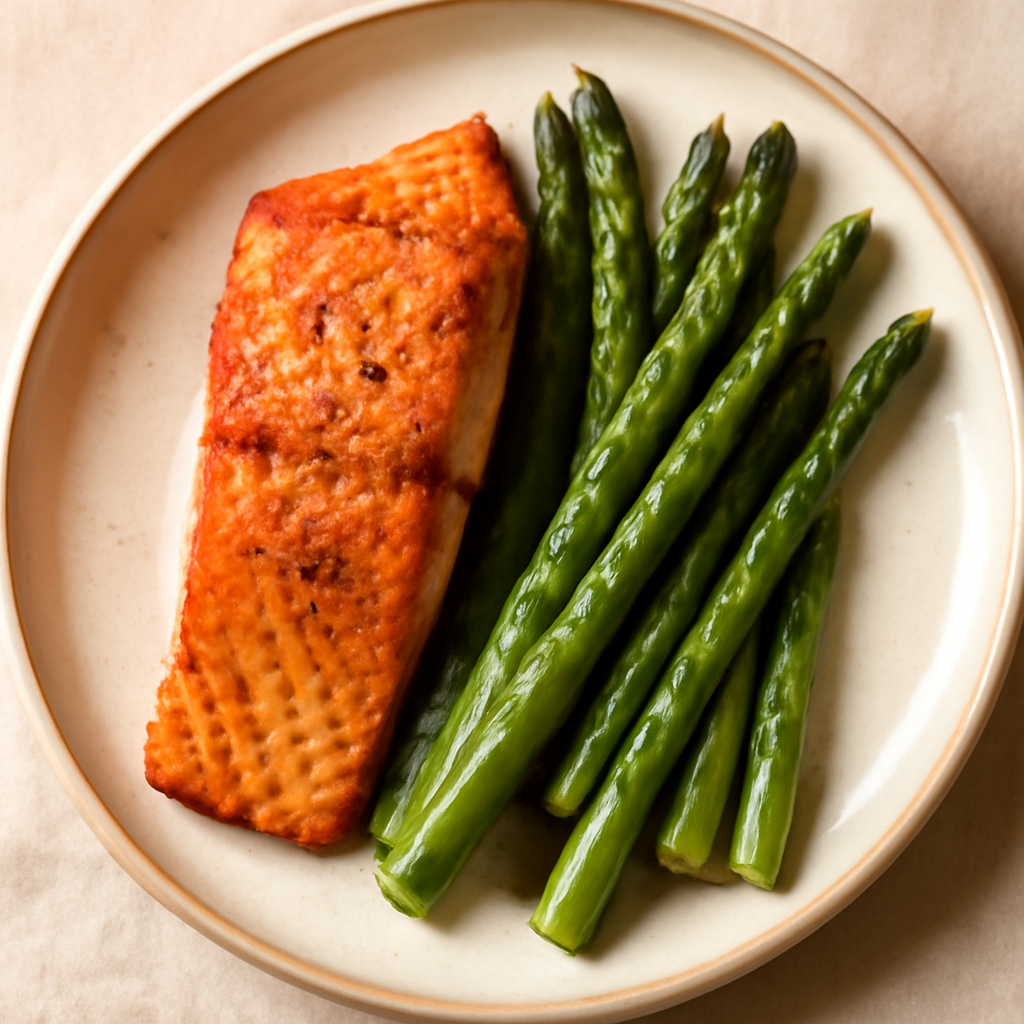 Skillet-Cooked Salmon with Asparagus