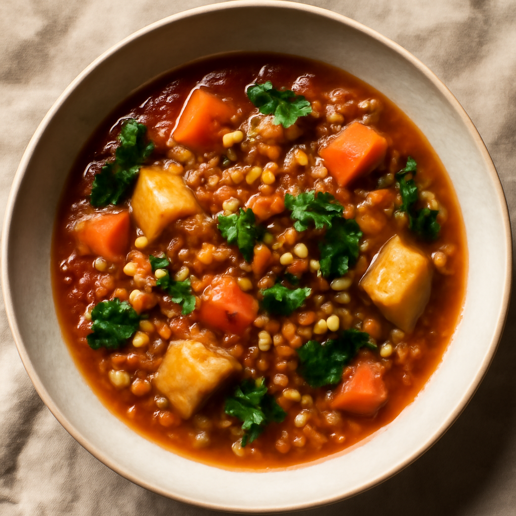 Slow Cooker Lentil and Vegetable Stew
