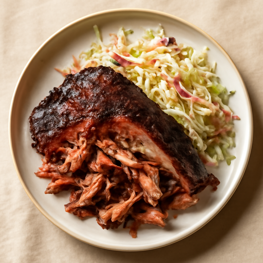 Smoked Pork Shoulder with Coleslaw