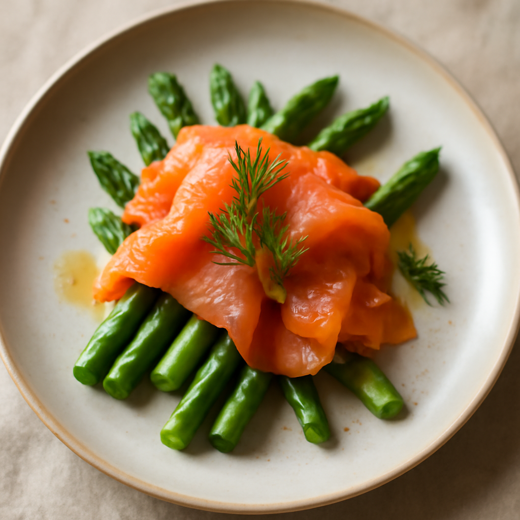 Smoked Salmon with Asparagus and Dill