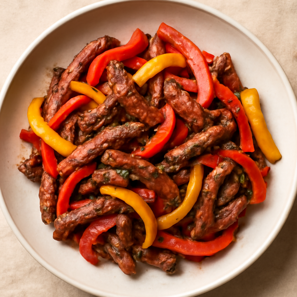 Stir-Fried Beef and Bell Peppers