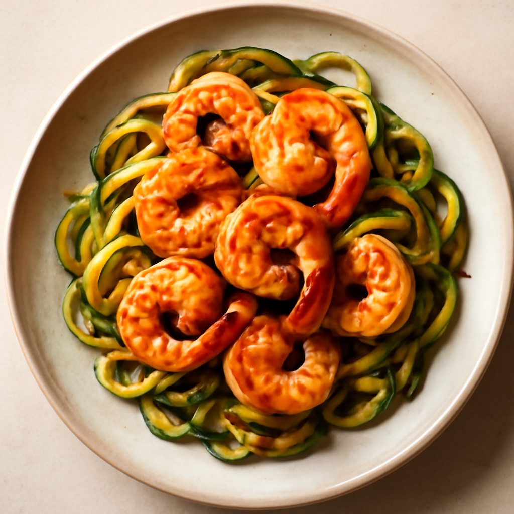 Stir-Fried Shrimp with Zucchini Noodles
