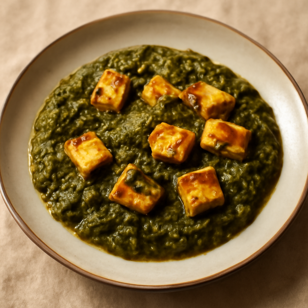 Saag Paneer (Spinach + Cheese Curry)