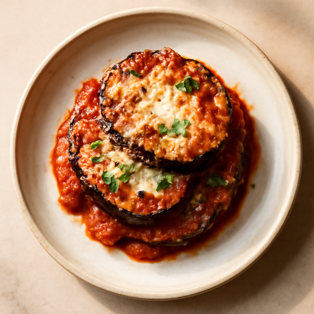 Eggplant Parm Bake (no-fry)