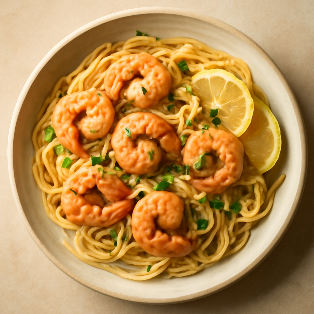 Lemon-Garlic Shrimp Pasta