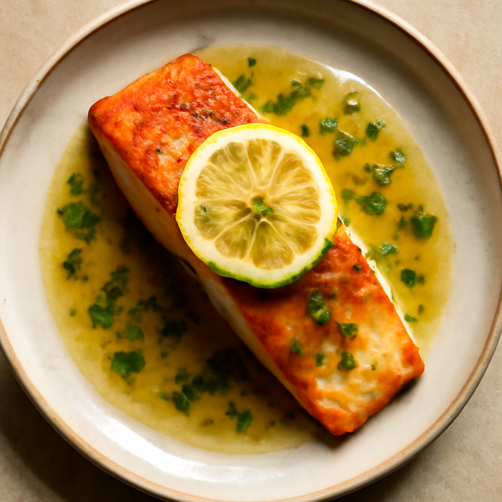 Pan-Seared Salmon with Lemon Butter