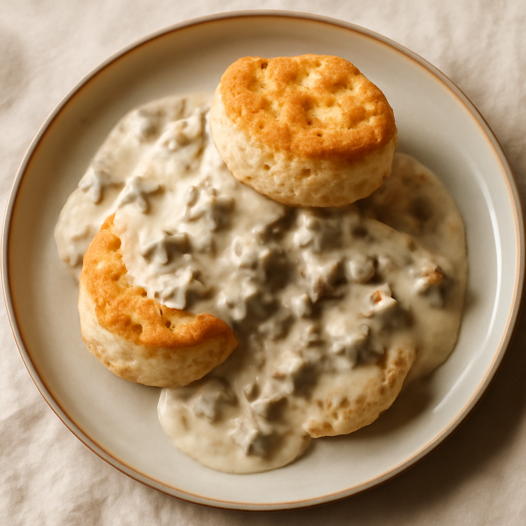 Southern Buttermilk Biscuits and Sausage Gravy