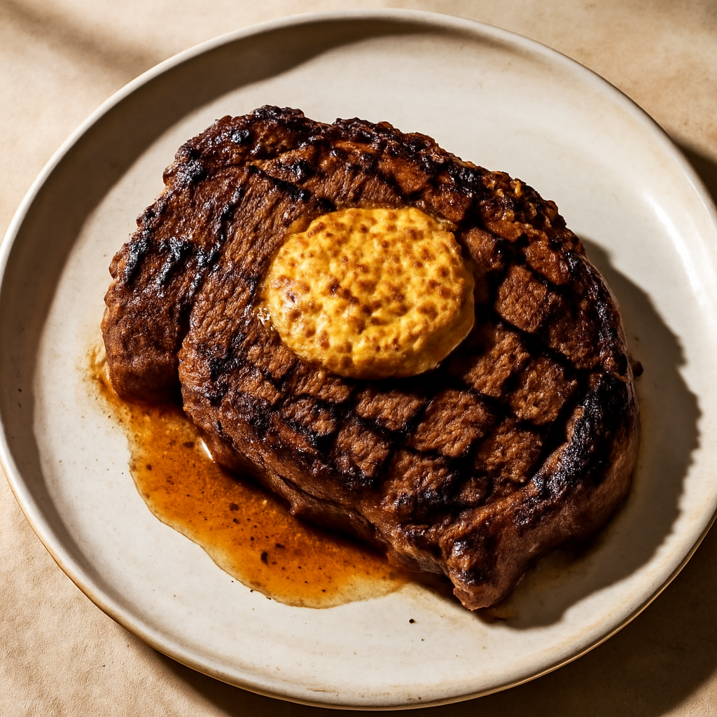 Grilled Ribeye with Bourbon Butter